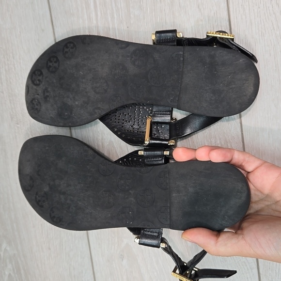 Tory Burch Womens Officine Creative T strap Thong Logo Sandals Flats shoes sz 7M - Picture 10 of 11